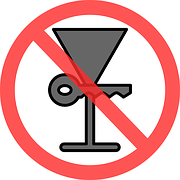 No Alcohol while driving signage