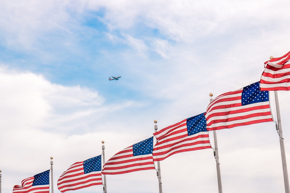 USA flags