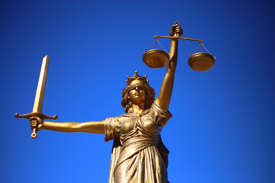 Justice scale statue